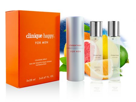 CLINIQUE HAPPY FOR MEN, Edt, 3x20 ml (муж)