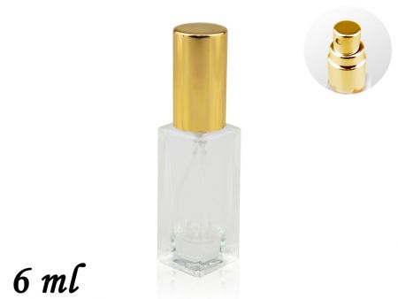 Флакон для духов с пульверизатором, стекло, 6 ml