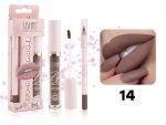 Стойкая матовая помада + карандаш Ushas Matte Lipcolor 2в1, тон 14