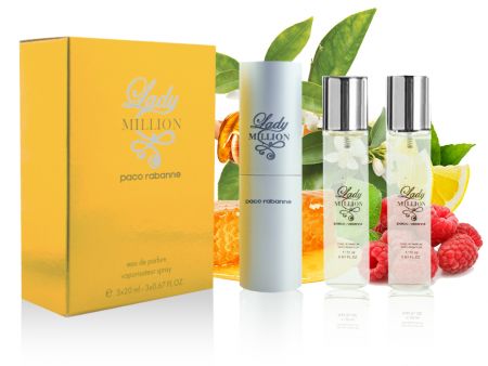 PACO RABANNE LADY MILLION, Edp, 3x20 ml (жен)
