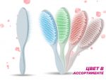 Расческа массажная Zebo Professional Овальная, цвет в ассортименте