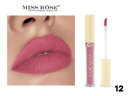 Стойкая помада Miss Rose Handaiyan, тон 12