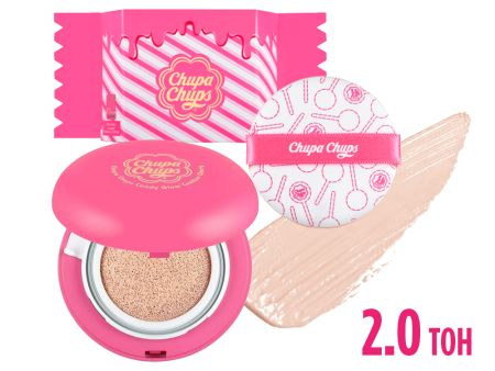 Тональная основа-кушон Chupa Chups Candy Glow Cushion, SPF 50, Тон 2.0