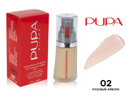 Тональный крем Pupa Fondotinta Antitraccia, SPF 15, 30 ml, ТОН 02
